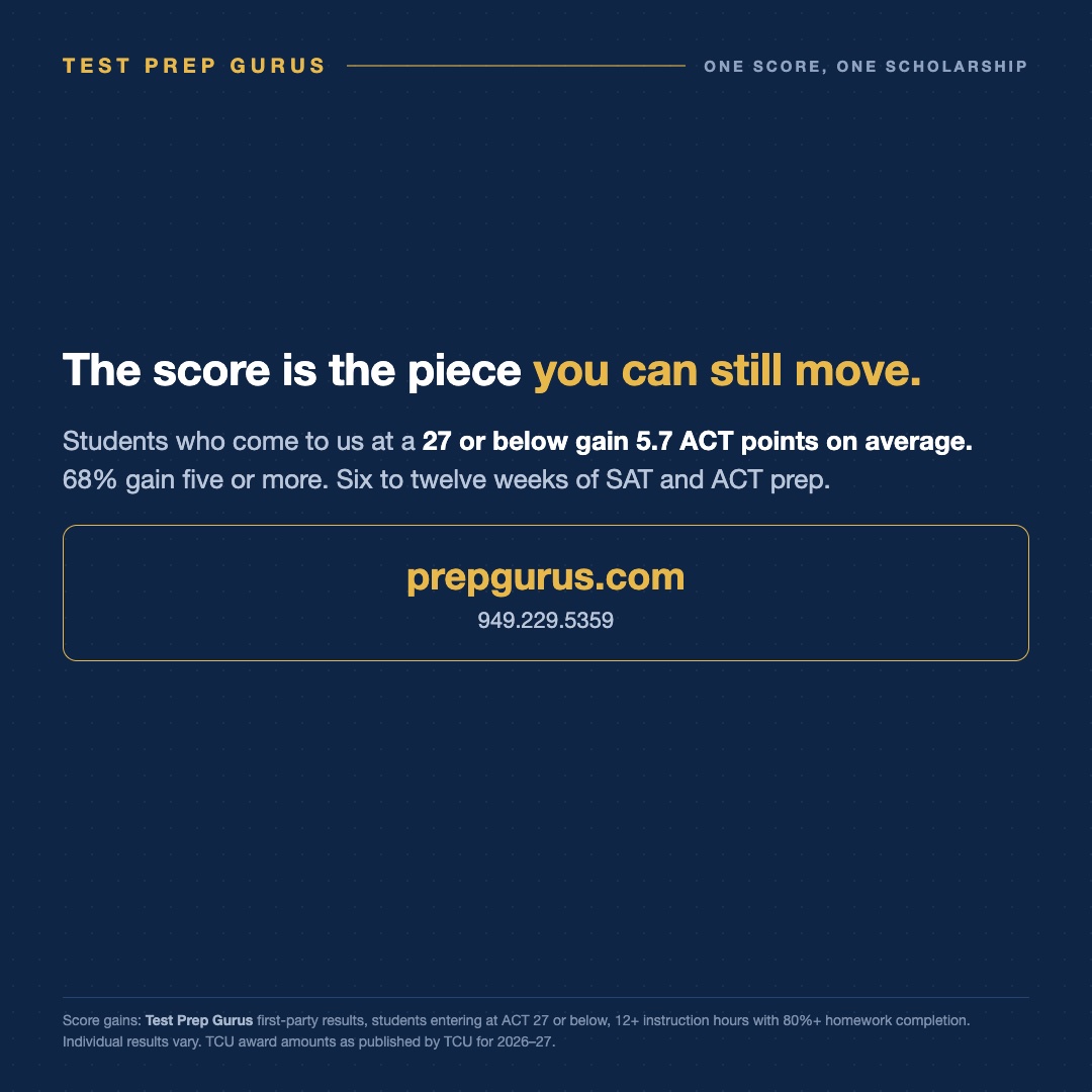 Slide 8 of Two friends applied to TCU with the same GPA. One sent a score.